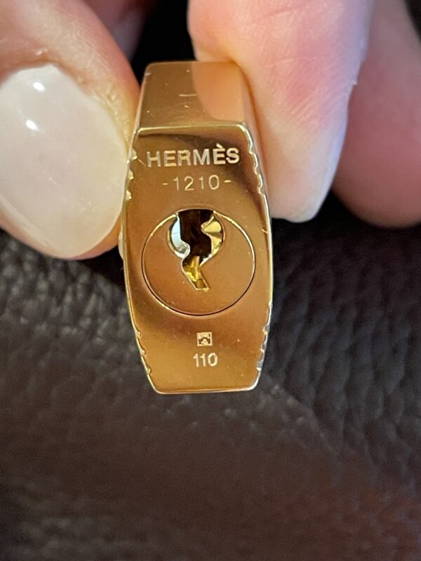 Hermes borsa Picotin Lock 22 Taurillon Clemence colore “rouge sellier” - immagine 7