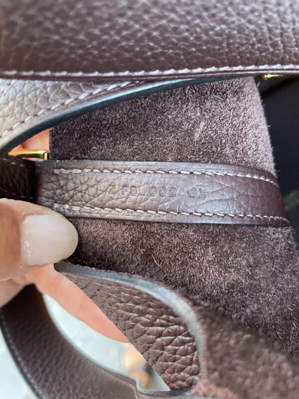 Hermes borsa Picotin Lock 22 Taurillon Clemence colore “rouge sellier” - immagine 6
