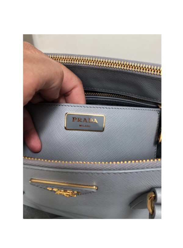 Prada Borsa Galleria Large - grigio - - immagine 5