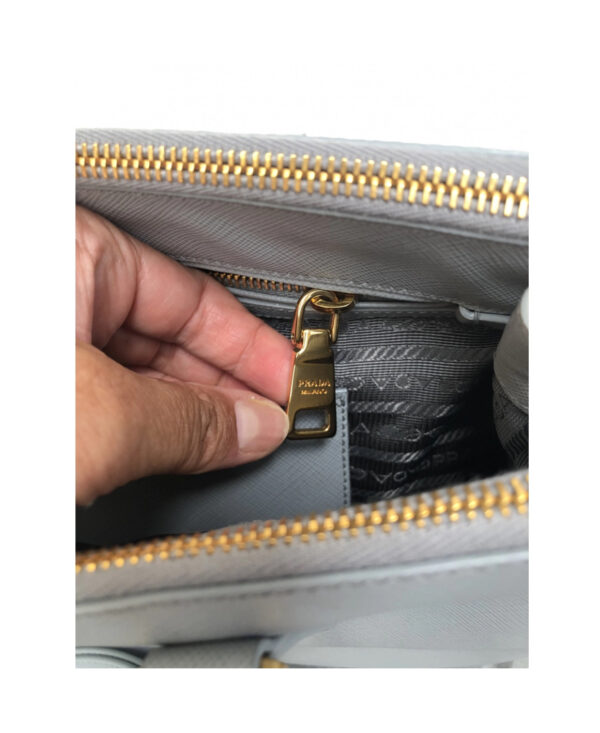 Prada Borsa Galleria Large - grigio - - immagine 6