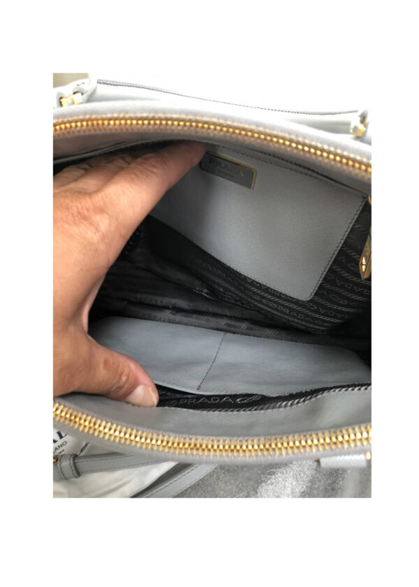 Prada Borsa Galleria Large - grigio - - immagine 7