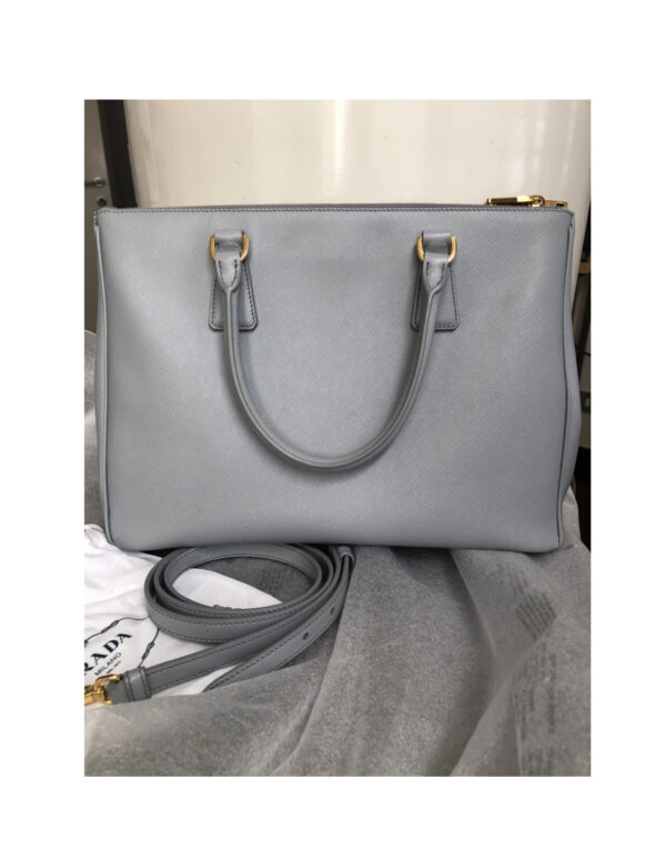 Prada Borsa Galleria Large - grigio - - immagine 9
