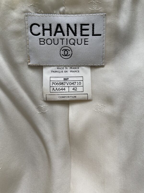 Chanel 96P Giacca In Seta Con Bordi  Margherite - immagine 5