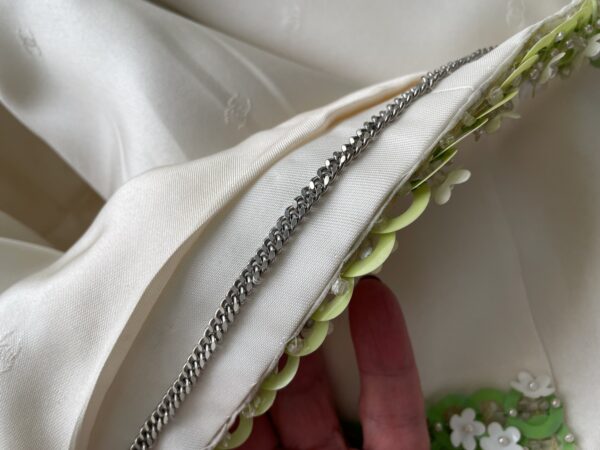 Chanel 96P Giacca In Seta Con Bordi  Margherite - immagine 9