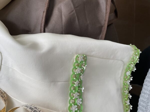 Chanel 96P Giacca In Seta Con Bordi  Margherite - immagine 10