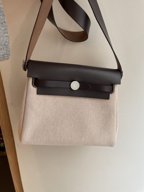 Hermès Herbag Zip 20 in tela - immagine 5